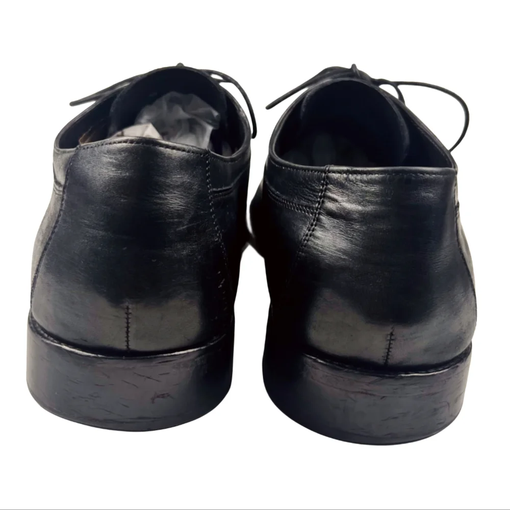 Johnston & Murphy Men's Black Leather Dress Shoes SZ 14M